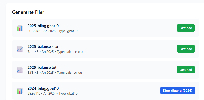 Skjermbilde av nedlasting av filer